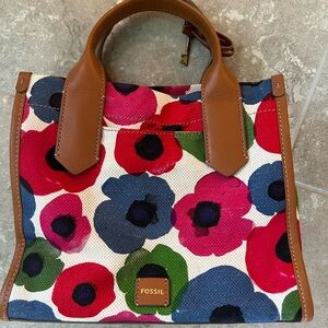 Fossil Women's Colorful Floral Tote Bag
